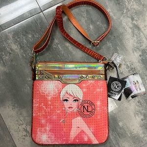 NWT Nicole Lee Erika Print Crossbody Purse
